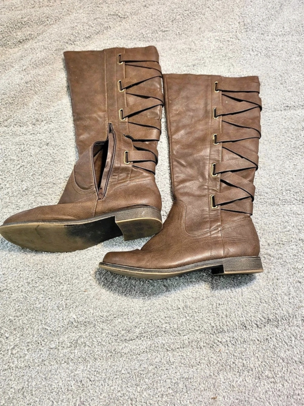 Tilde WC Leather Over-the-Knee Boots Brown US 9.5 W/C